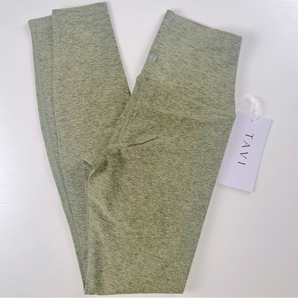 Tavi @Neiman Marcus Light Olive Wrap Around Tank & Cloud High Waisted 7/8 Tights - Picture 13 of 16